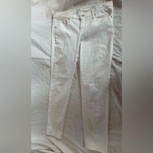 Jessica Simpson Rolled Crop Skinny White Jeans